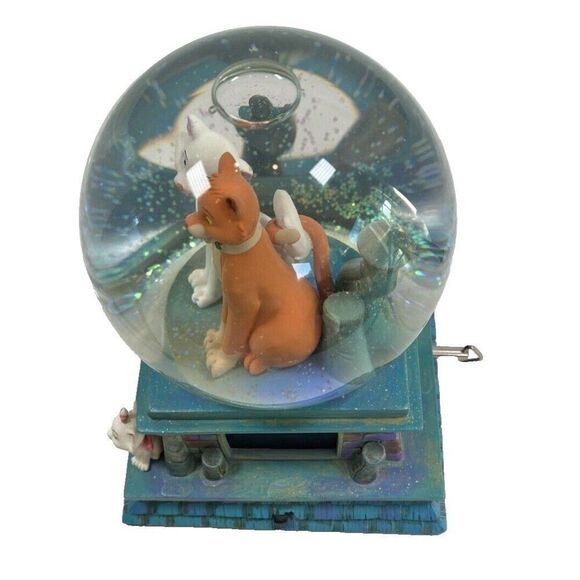 Disney Aristocats 40th Anniversary Music Box Snow globe Lights Up tested Holiday - Picture 15 of 16